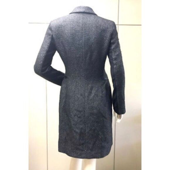 Bcbg-Woven/Textured Charcoal Dress Coat - Picture 6 of 9